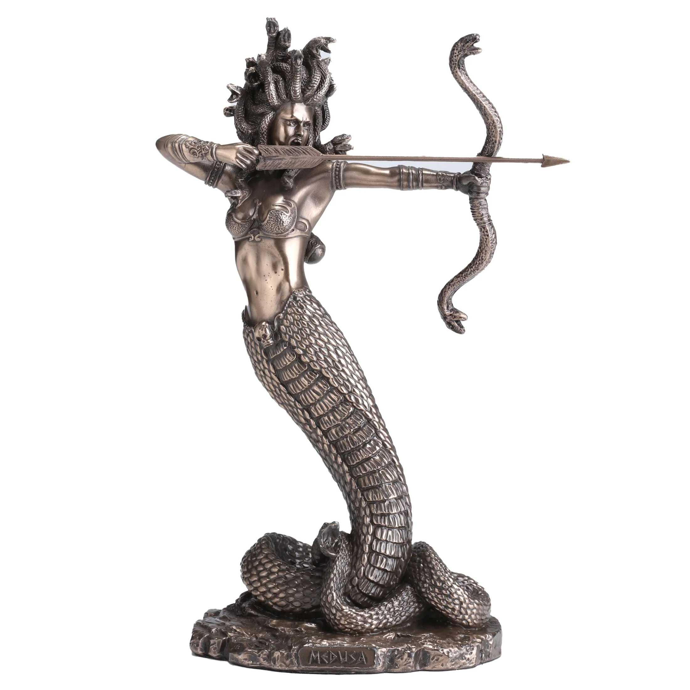 Μέδουσα — Άγαλμα με μπρονζέ φινίρισμα Veronese Design, 23 cm