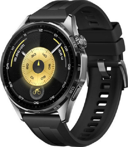 HUAWEI WATCH GT 6 46MM ATM-B19 BLACK / BLACK FLUOROELASTOMER STRAP EU