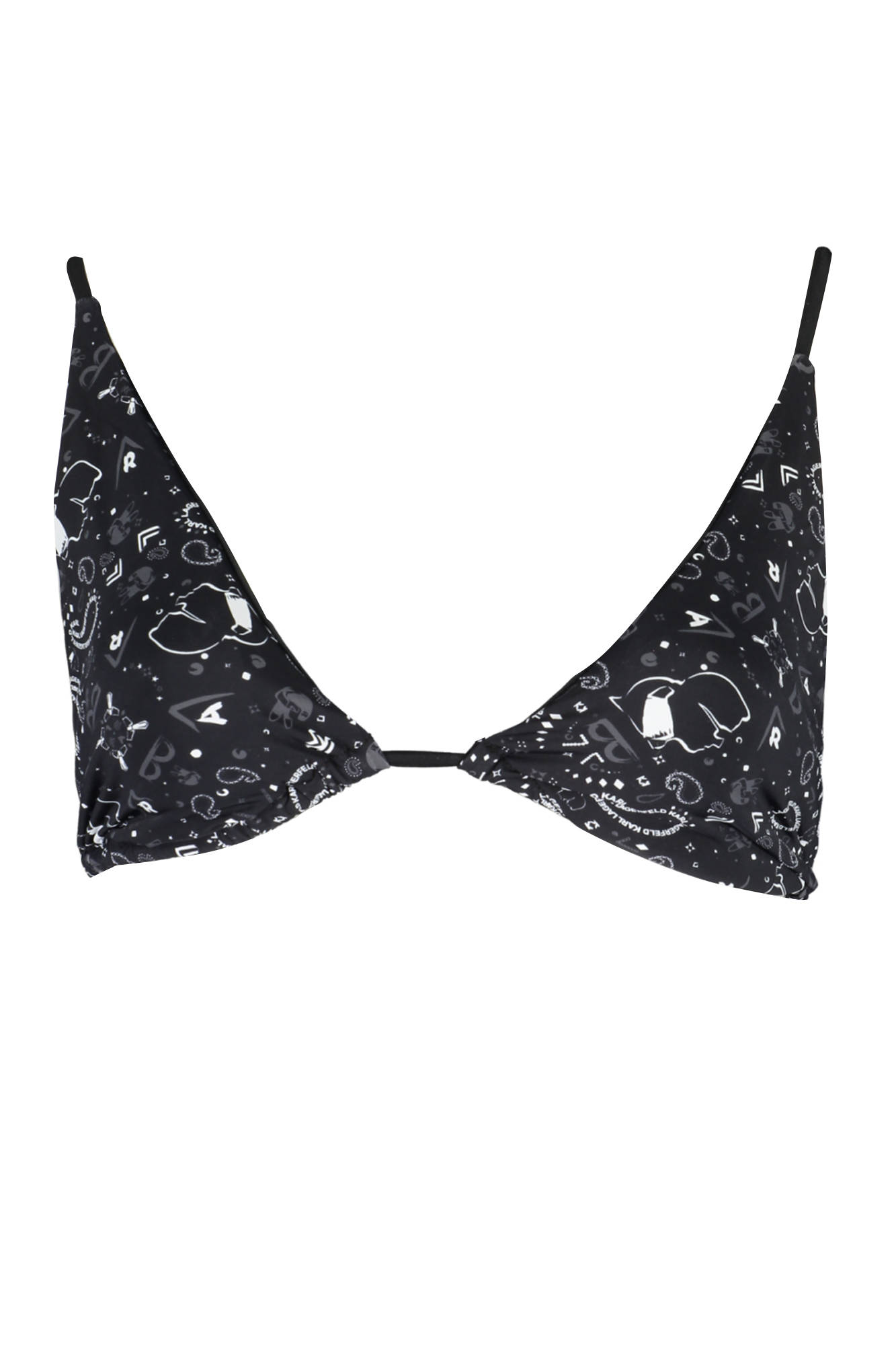 Μαγιό Karl Lagerfeld Beachwear για γυναίκες – Μαύρο