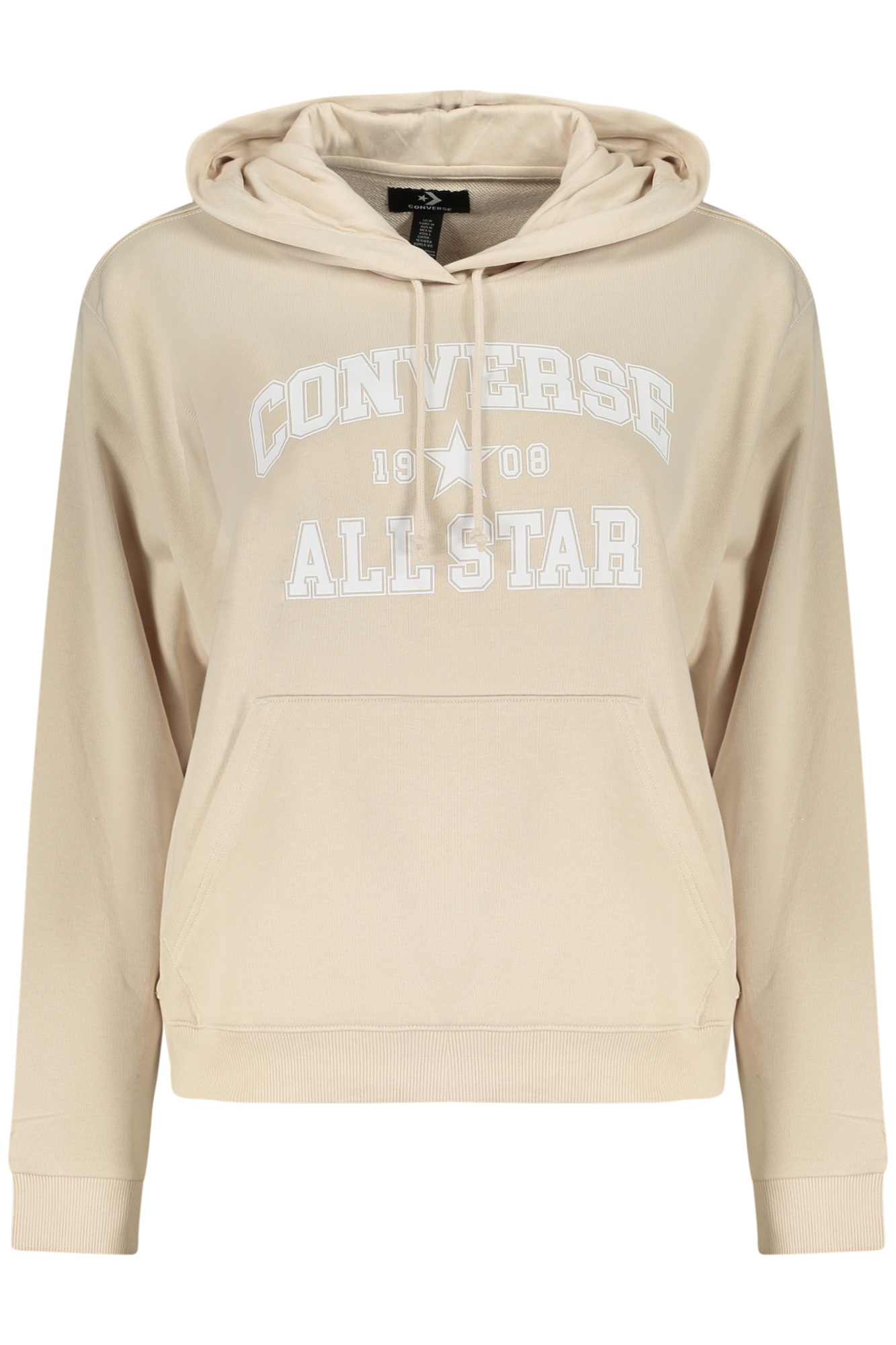 Φούτερ με κουκούλα CONVERSE για γυναίκες – Μπεζ
