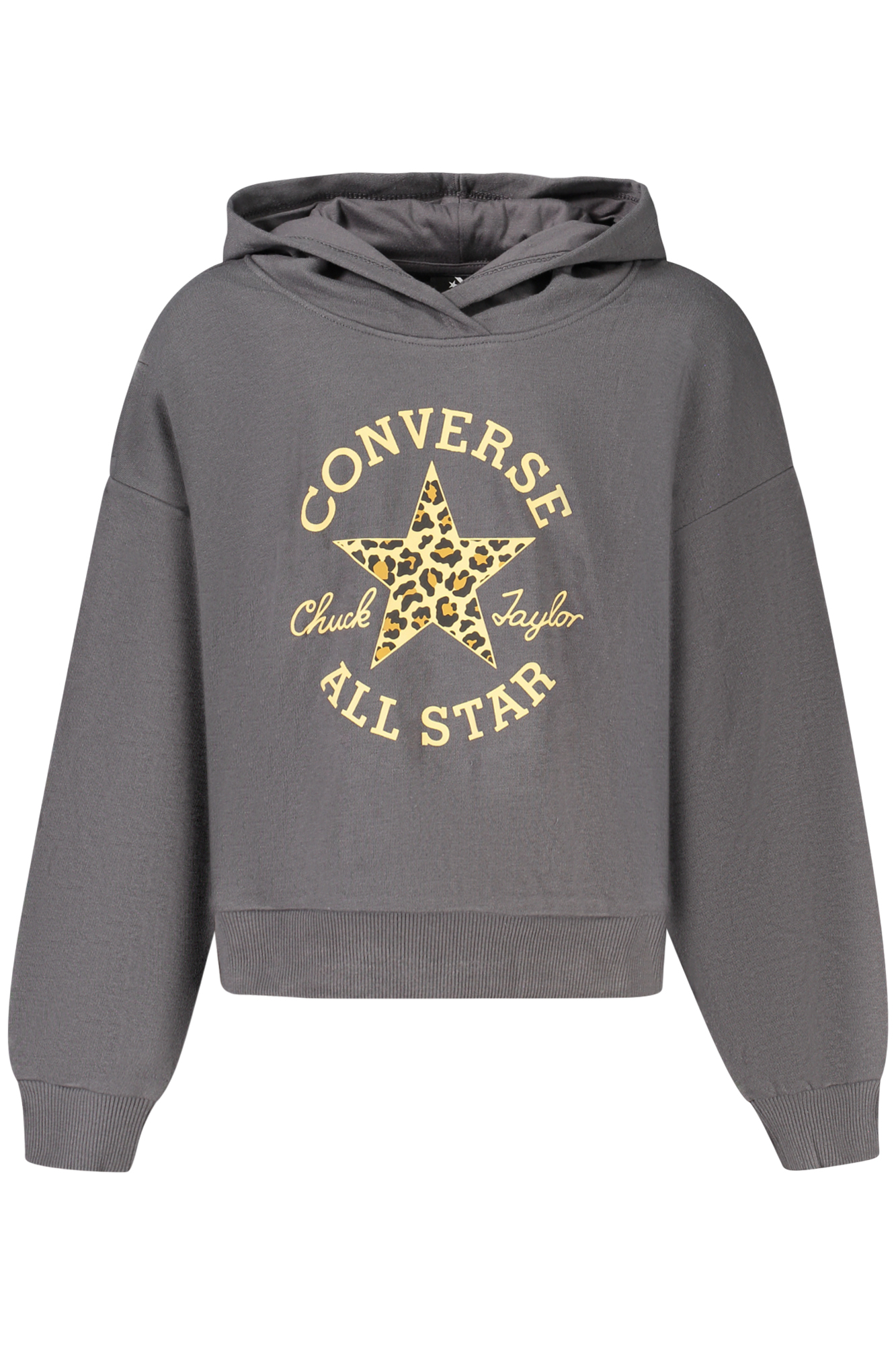 Φούτερ με κουκούλα CONVERSE για κορίτσια – Μαύρο