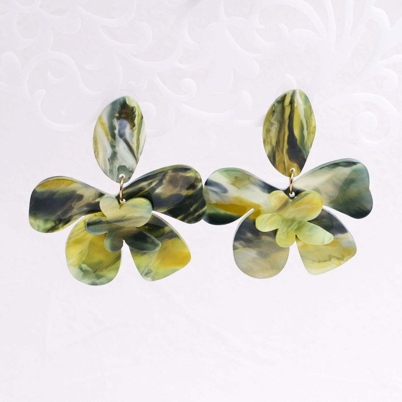 Σκουλαρίκια Toolittle – Plexiglass Flower – Πράσινο