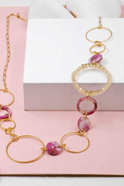 Κολιέ Toolittle – Μακρύ Plexi Circles