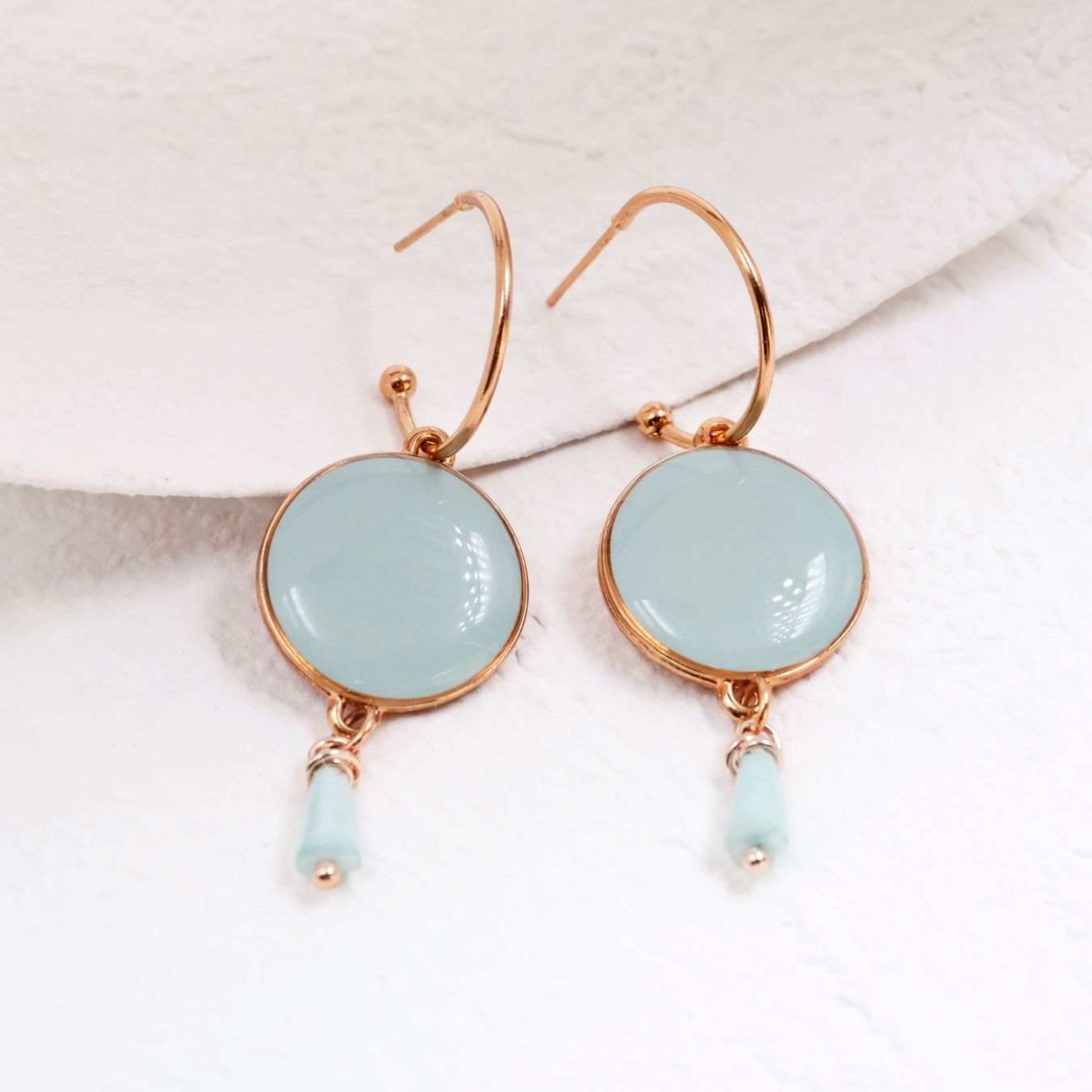 Σκουλαρίκια Toolittle – Enamel Jewelry: Κρίκοι σε Ροζ Χρυσό