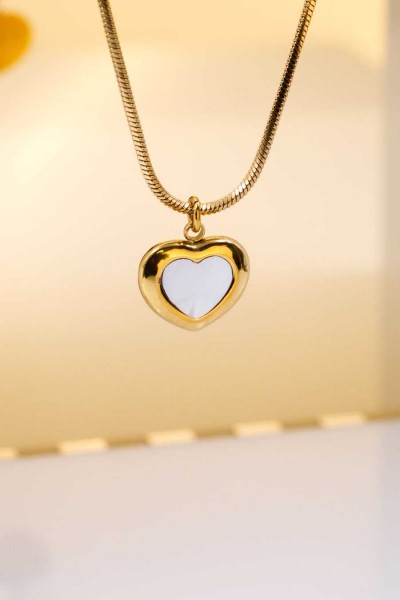 Κολιέ Toolittle – Mother of Pearl Elegance: Ατσάλινο Καρδιά