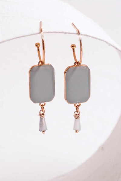 Σκουλαρίκια Toolittle – Enamel Jewelry: Κρίκοι σε Ροζ Χρυσό